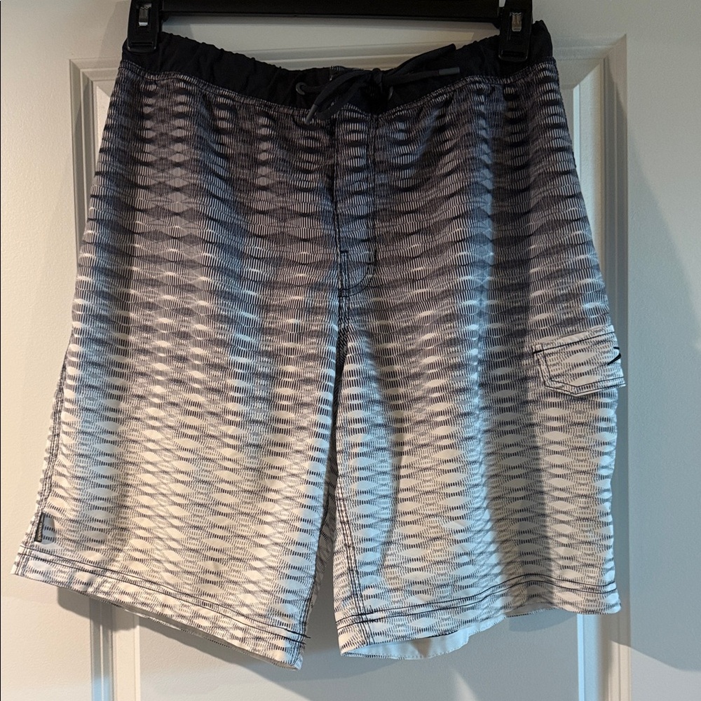 Speedo Black and Gray Board Shorts